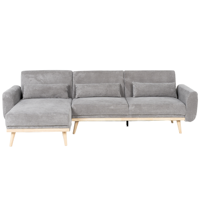 Ъглов разтегателен диван VIVI - сив V11