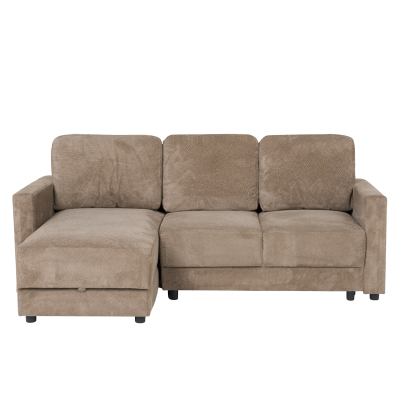 Ъглов разтегален диван BUMBA - кафяв Е40