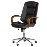 Президентски офис стол Carmen 6406 - орех-черен