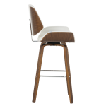 Бар стол Carmen 4027 - орех / бял