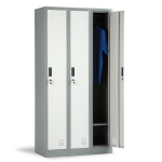 Метален шкаф CR-1242 J LUX - сив / тъмносив