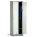 Метален шкаф Carmen CR-1242-2 J LUX - сив / тъмносив