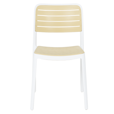 Градински стол RABAT - жълт-бял