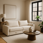 Разтегателен диван - тройка BALAMBA - охра Н37