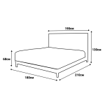 Тапицирана спалня с матрак DIANA 180 x 200 - светлосив 326