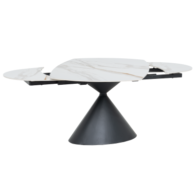 Разтегателна трапезна маса UPATA - бяла