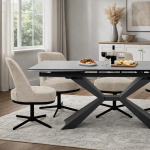 Разтегателна трапезна маса TOME - бяла