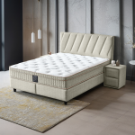 Тапицирана спалня с матрак SIESTA 160 x 200 - крем 01