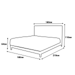 Тапицирана спалня с матрак COMO 180 x 200 - крем AN