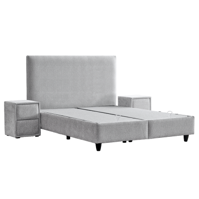 Тапицирана спалня с матрак COMO 180 x 200 - сребърен AN