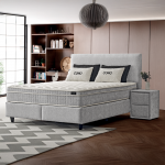 Тапицирана спалня с матрак COMO 180 x 200 - сребърен AN