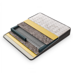 Тапицирана спалня с матрак COMO 180 x 200 - сребърен AN