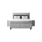 Тапицирана спалня с матрак COMO 180 x 200 - сребърен AN