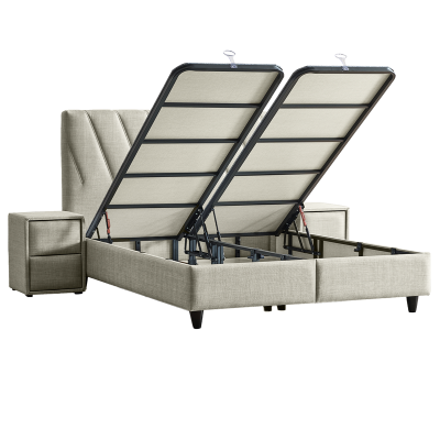 Тапицирана спалня с матрак SIESTA 180 x 200 - крем 01