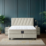 Тапицирана спалня с матрак SIESTA 180 x 200 - крем 01