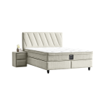 Тапицирана спалня с матрак SIESTA 180 x 200 - крем 01