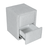 Нощно шкафче за спалня COMO - сребърен AN