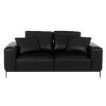 Кожен диван - двойка HALS LUX - черен