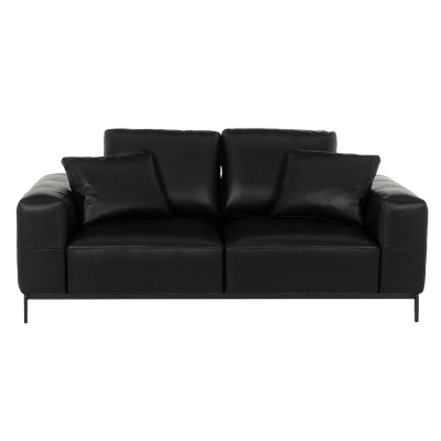 Кожен диван - двойка HALS LUX - черен