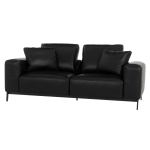 Кожен диван - двойка HALS LUX - черен