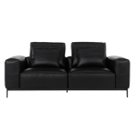 Кожен диван - двойка HALS LUX - черен
