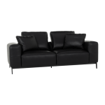 Кожен диван - двойка HALS LUX - черен
