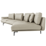 Кожен ъглов диван GRAM LUX - бежов