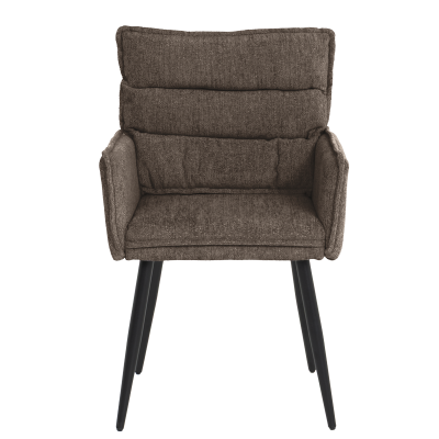 Трапезен стол с подлакътници IKSAN - тъмнокафяв R45