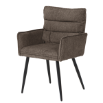 Трапезен стол с подлакътници IKSAN - тъмнокафяв R45