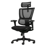 Ергономичен стол ERGOHUMAN IOO BUDGET 2 - черна рамка - черен