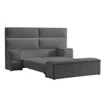 Тапицирана спалня с матрак PUZZLE 160 x 200 - сив 16