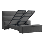 Тапицирана спалня с матрак PUZZLE 160 x 200 - сив 16