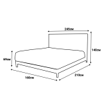 Тапицирана спалня с матрак PUZZLE 160 x 200 - сив 16