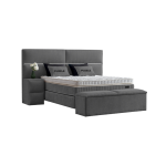 Тапицирана спалня с матрак PUZZLE 160 x 200 - сив 16