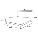 Тапицирана спалня с матрак PAROS 180 х 200 - сребърен AN