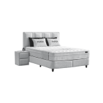 Тапицирана спалня с матрак PAROS 180 х 200 - сребърен AN