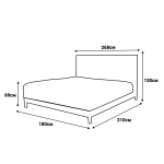 Тапицирана спалня с матрак ATHENA 180 х 200 - сив 16