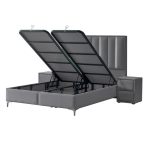 Тапицирана спалня с матрак MINI MOONLIGHT 140 х 200 - сив 16