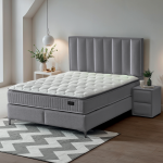 Тапицирана спалня с матрак MINI MOONLIGHT 160 х 200 - сив 16