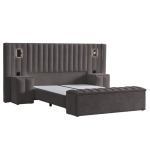 Тапицирана спалня с матрак FLORIDA 180 х 200 - сив 29