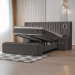 Тапицирана спалня с матрак FLORIDA 180 х 200 - сив 29