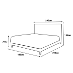 Тапицирана спалня с матрак FLORIDA 180 х 200 - крем 01