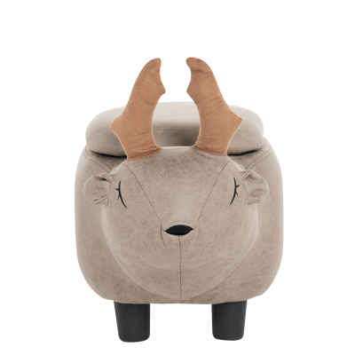 Детска табуретка с ракла - сив елен