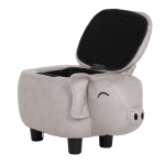 Детска табуретка с ракла - сиво прасе