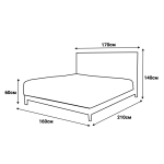 Тапицирана спалня с матрак PIANO 160 x 200 - бежов 02