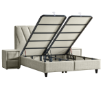 Тапицирана спалня с матрак SIESTA 140 x 200 - крем 01