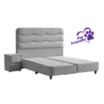 Тапицирана спалня с матрак WAVE 140 x 200 - светлосив 25