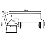 Кухненски ъгъл DAEGU - крем Н22