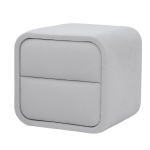 Нощно шкафче за спалня MYKONOS - сребърен AN