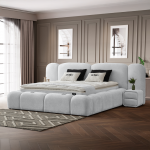 Тапицирана спалня с матрак BUMBY 160 x 200 - светлосив 21